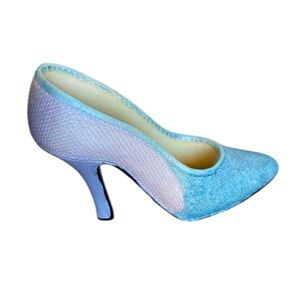 Miniature Heel Shoe Ceramic Resin Pink Blue Mini Collectible Knick Knack